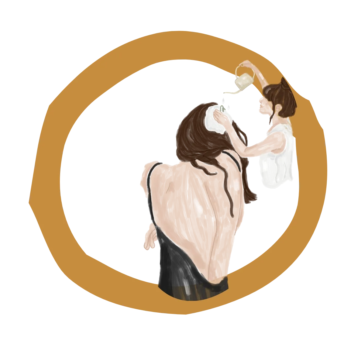 Illustration de femme qui arrose son mental