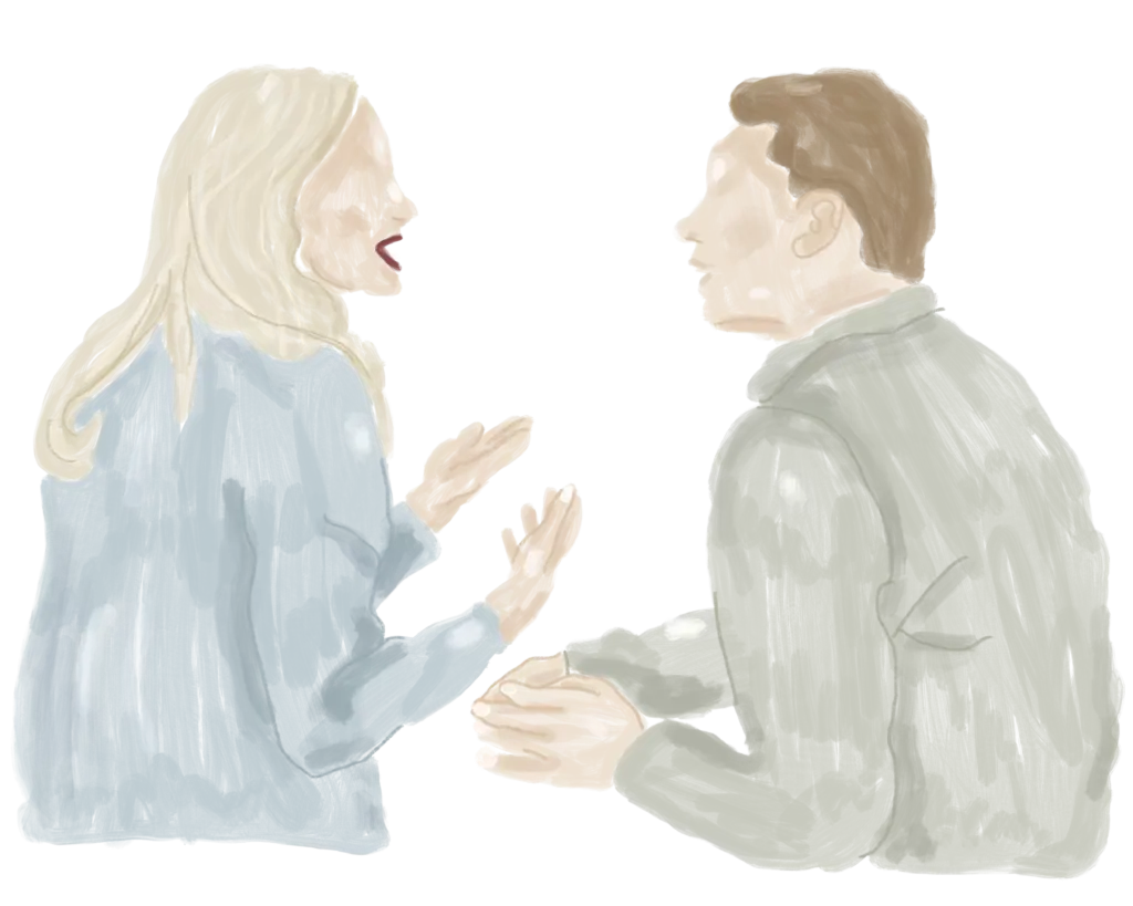 Illustration d'un couple qui se dispute
